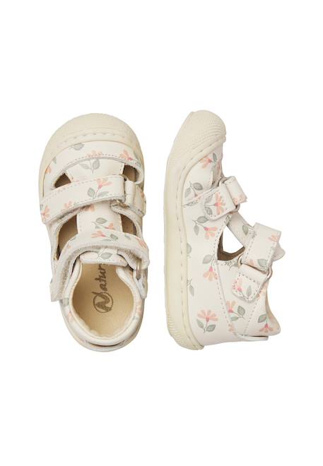 Sandales semi puffy Blanc crème-+Rose poudré- 4 - vertbaudet enfant 