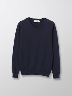 -Pull col v garçon