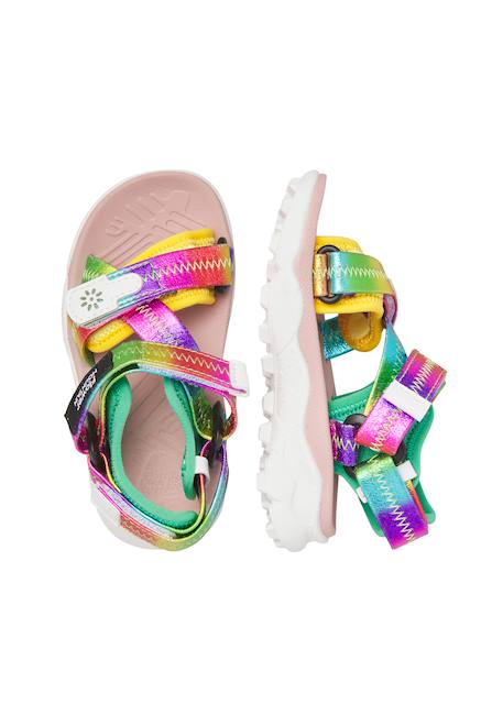Sandales en simili cuir et tissu nazca 2 junior. Jaune-vert 4 - vertbaudet enfant 