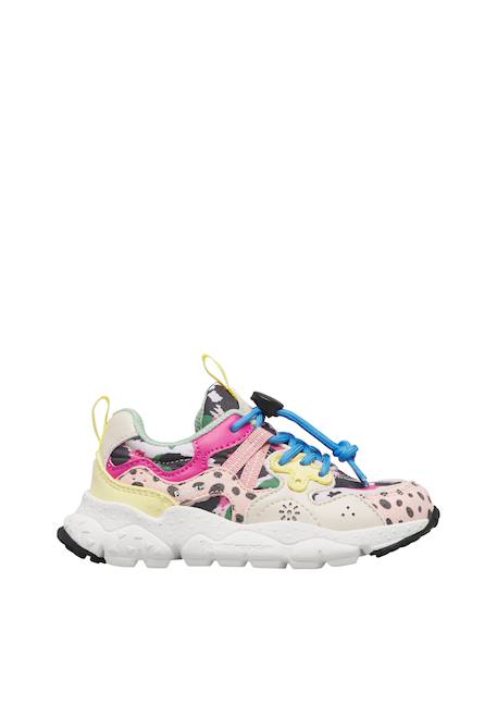 Sneakers en simili cuir et tissu technique yamano 3 junior. Rose-beige- 1 - vertbaudet enfant 