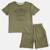 Ensemble garçon t-shirt manches courtes et short Beige+Bleu+Kaki+Noir 15 - vertbaudet enfant 