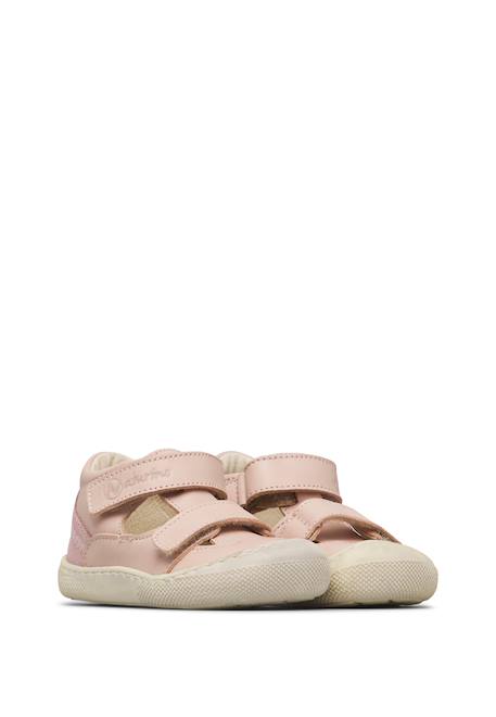 Sandales en cuir et en daim barefoot irtys Céleste-+Rose clair-+Sable- 7 - vertbaudet enfant 