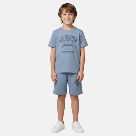 Ensemble garçon t-shirt manches courtes et short Beige+Bleu+Kaki+Noir 7 - vertbaudet enfant 