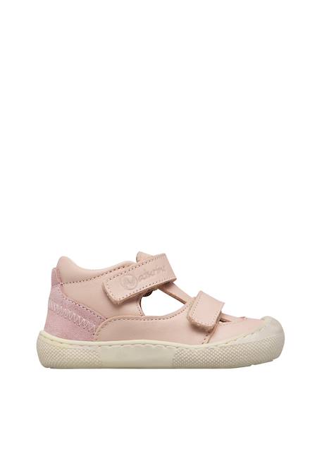 Sandales en cuir et en daim barefoot irtys Céleste-+Rose clair-+Sable- 6 - vertbaudet enfant 