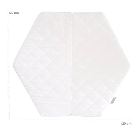 Matelas déhoussable pour parc bébé hexagonal Blanc - hexagonal 5 - vertbaudet enfant 