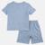 Ensemble garçon t-shirt manches courtes et short Beige+Bleu+Kaki+Noir 12 - vertbaudet enfant 