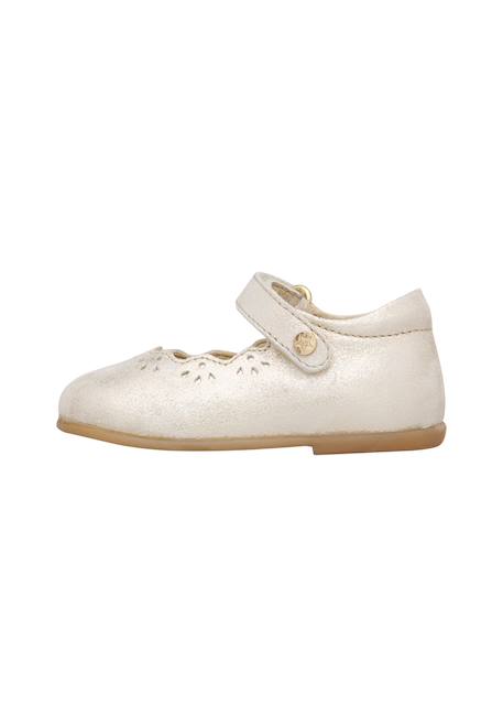 Ballerines en cuir avec scratch olya Platine- 3 - vertbaudet enfant 