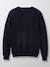 Pull col v garçon Bleu fonce uni+Gris fonce chine 2 - vertbaudet enfant 