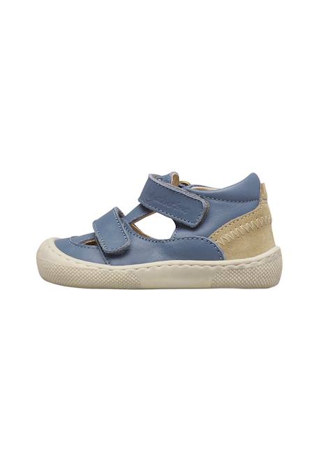 Sandales en cuir et en daim barefoot irtys Céleste-+Rose clair-+Sable- 3 - vertbaudet enfant 