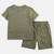 Ensemble garçon t-shirt manches courtes et short Beige+Bleu+Kaki+Noir 18 - vertbaudet enfant 