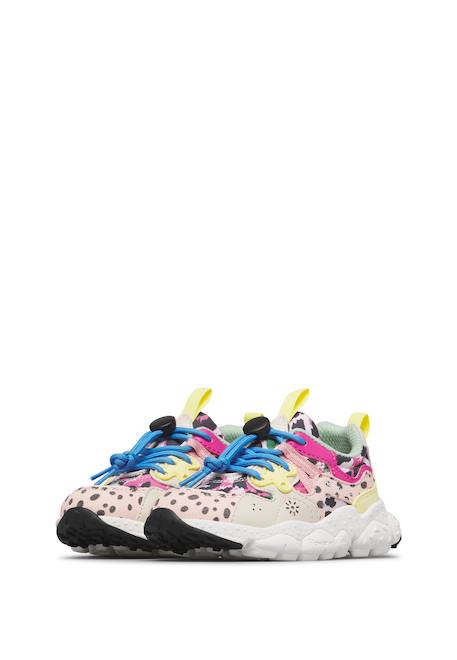 Sneakers en simili cuir et tissu technique yamano 3 junior. Rose-beige- 5 - vertbaudet enfant 