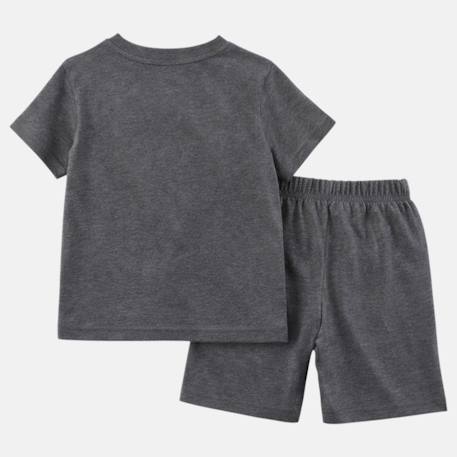 Ensemble garçon t-shirt manches courtes et short Beige+Bleu+Kaki+Noir 24 - vertbaudet enfant 
