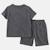 Ensemble garçon t-shirt manches courtes et short Beige+Bleu+Kaki+Noir 24 - vertbaudet enfant 