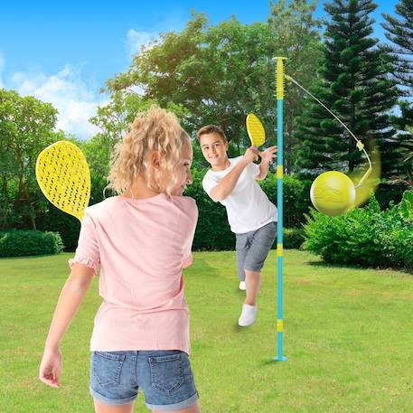 Pack jeux swingball 2en1 toutes surfaces  métal Bleu - noir - jaune 2 - vertbaudet enfant 