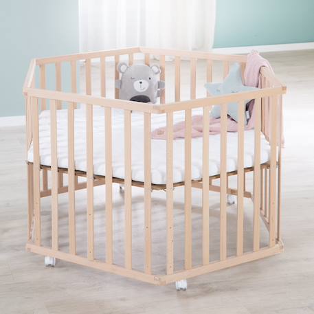 Matelas déhoussable pour parc bébé hexagonal Blanc - hexagonal 2 - vertbaudet enfant 