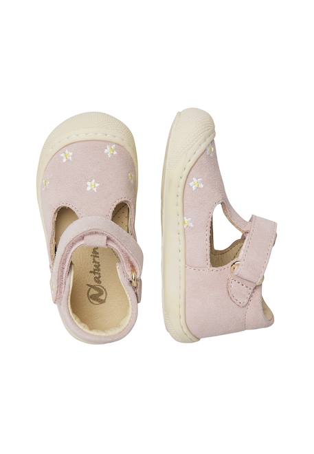 Sandales en daim indis embr Rose poudré- 4 - vertbaudet enfant 