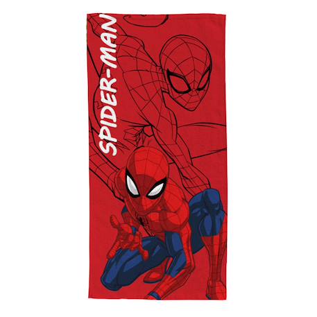 Serviette de plage spiderman super-héros action polyester Rouge 1 - vertbaudet enfant 