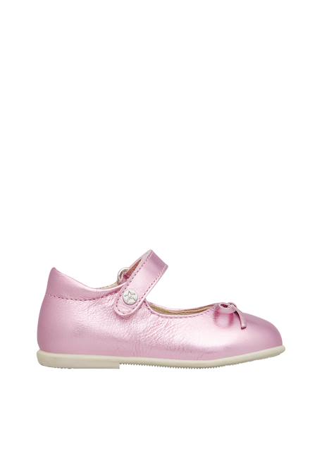 Ballerines en cuir laminé ballet Or-+Rose- 6 - vertbaudet enfant 