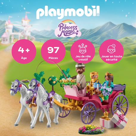 Calèche avec couple princier et cocher 71846 Multicolore 2 - vertbaudet enfant 