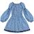 Robe  fleurie   à manches longues et col smocks  chimene Beige marron+Bleu lilas+Bleu roi+Orange vert 14 - vertbaudet enfant 