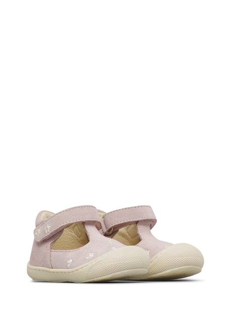 Sandales en daim indis embr Rose poudré- 2 - vertbaudet enfant 