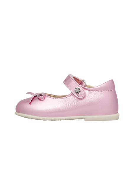 Ballerines en cuir laminé ballet Or-+Rose- 8 - vertbaudet enfant 