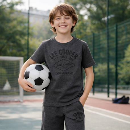 Ensemble garçon t-shirt manches courtes et short Beige+Bleu+Kaki+Noir 20 - vertbaudet enfant 