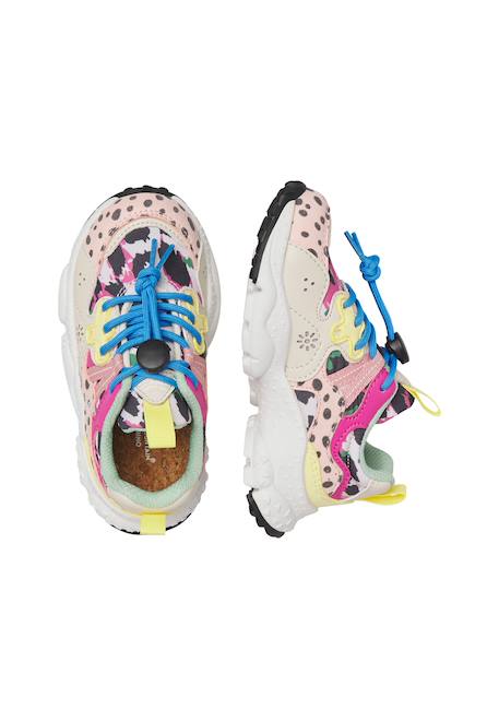 Sneakers en simili cuir et tissu technique yamano 3 junior. Rose-beige- 4 - vertbaudet enfant 