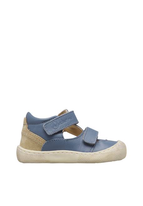 Sandales en cuir et en daim barefoot irtys Céleste-+Rose clair-+Sable- 1 - vertbaudet enfant 
