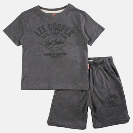 Ensemble garçon t-shirt manches courtes et short Beige+Bleu+Kaki+Noir 21 - vertbaudet enfant 