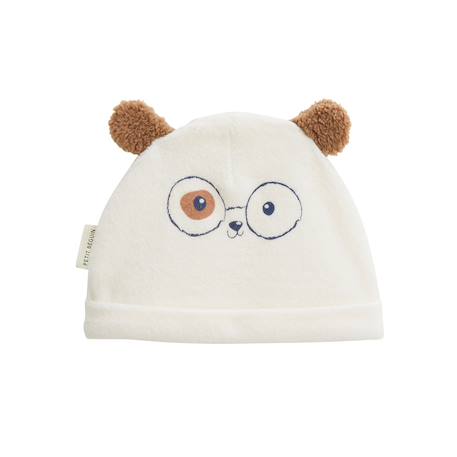 Bonnet bébé et chaussons en velours zeste d'amour Ecru 6 - vertbaudet enfant 