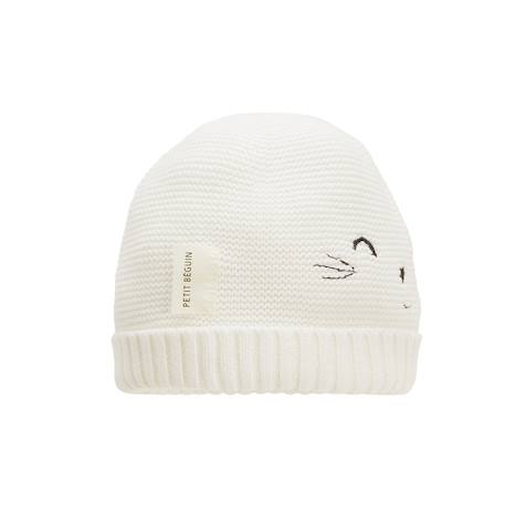 Bonnet bébé et chaussons en tricot hello baby Ecru 6 - vertbaudet enfant 