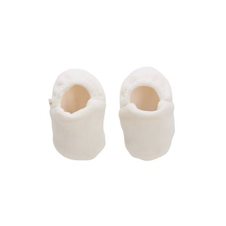 Bonnet bébé et chaussons en velours zeste d'amour Ecru 3 - vertbaudet enfant 