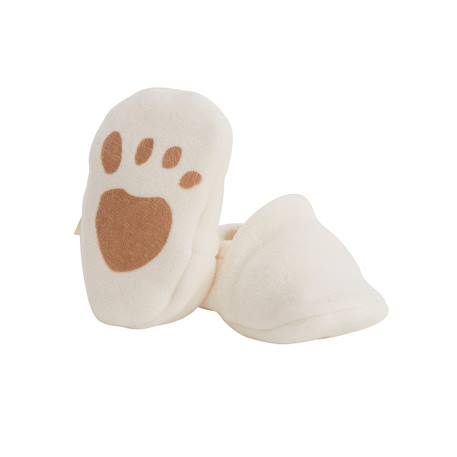 Bonnet bébé et chaussons en velours zeste d'amour Ecru 5 - vertbaudet enfant 