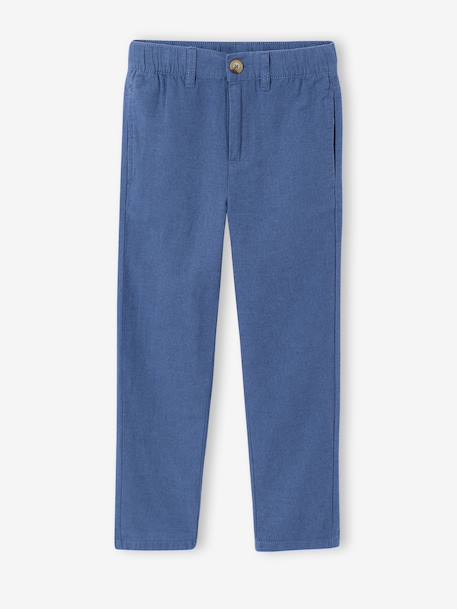 Pantalon garçon léger morphologie fin bleu 2 - vertbaudet enfant 