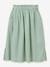 Jupe longue gaze de coton bio vert sauge 1 - vertbaudet enfant 