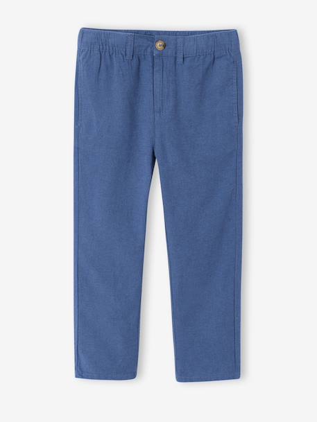 Pantalon garçon léger morphologie médium bleu 4 - vertbaudet enfant 