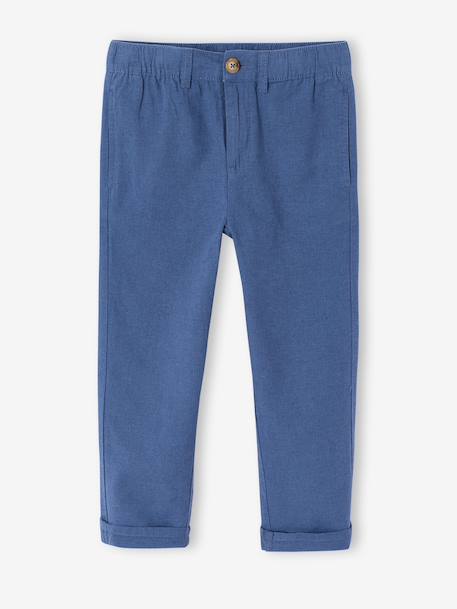 Pantalon garçon léger morphologie médium bleu 3 - vertbaudet enfant 