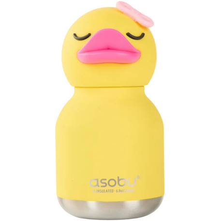 Mini gourde isotherme bestie canard Jaune, rose 1 - vertbaudet enfant 