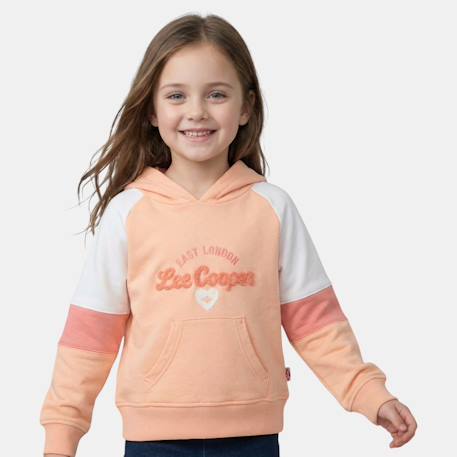 Fille-Pull, gilet, sweat-Sweat-Sweat à capuche fille imprimé