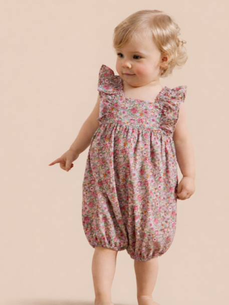 Combi-bloomer en tissu liberty bébé Liberty amelie+Liberty nazanin 1 - vertbaudet enfant 