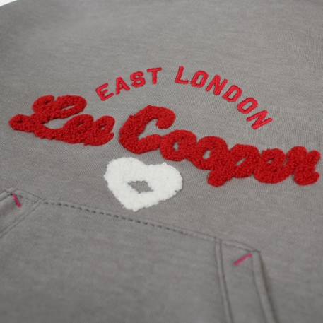 Sweat à capuche fille imprimé Gris+Marine+Rose 5 - vertbaudet enfant 