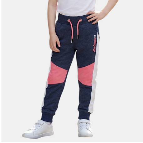 Pantalon de jogging fille Gris+Marine+Rose 6 - vertbaudet enfant 
