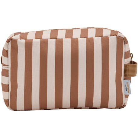 Trousse de toilette rayures Ecru, marron+Marron, beige+Marron, noir 1 - vertbaudet enfant 