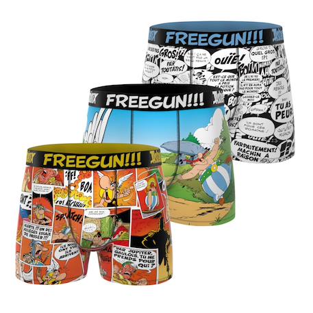 Lot de 3 boxers  asterix Vert/bleu/blanc/jaune 1 - vertbaudet enfant 