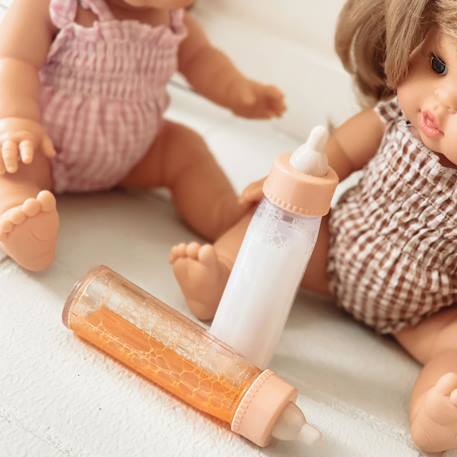 Duo de biberons magiques pour poupée Blanc, rose 2 - vertbaudet enfant 