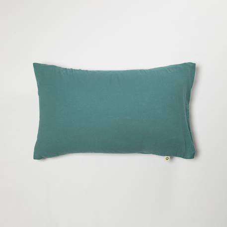 Taie d'oreiller pur coton bio Blanc+Bleu nuit+Ecru+Eucalyptus+Gris tourterelle+Rose nude+Terracotta 20 - vertbaudet enfant 
