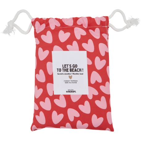 Serviette microfibre blanc-marron (70 x 140 cm) Blanc, marron+Marron, noir+Rose, rouge 6 - vertbaudet enfant 