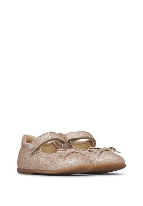 Ballerines en tissu pailleté ballet Rose clair-+Rose poudré- 7 - vertbaudet enfant 
