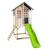 Maisonnette sur pilotis balcon et glissière jacinthes bois fsc® Marron - gris anthracite - blanc - vert 2 - vertbaudet enfant 